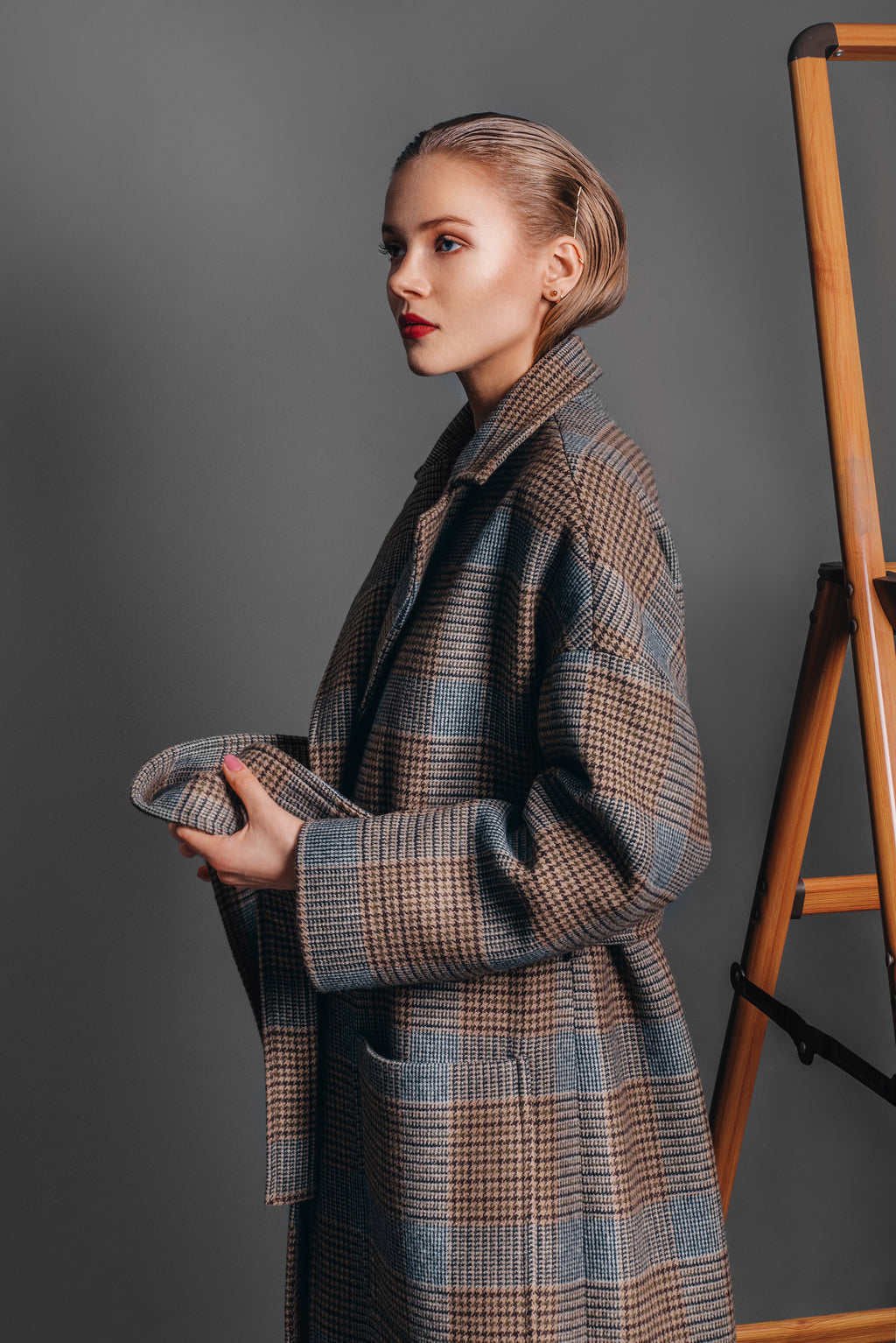 Ilgas susiaučiamas paltas