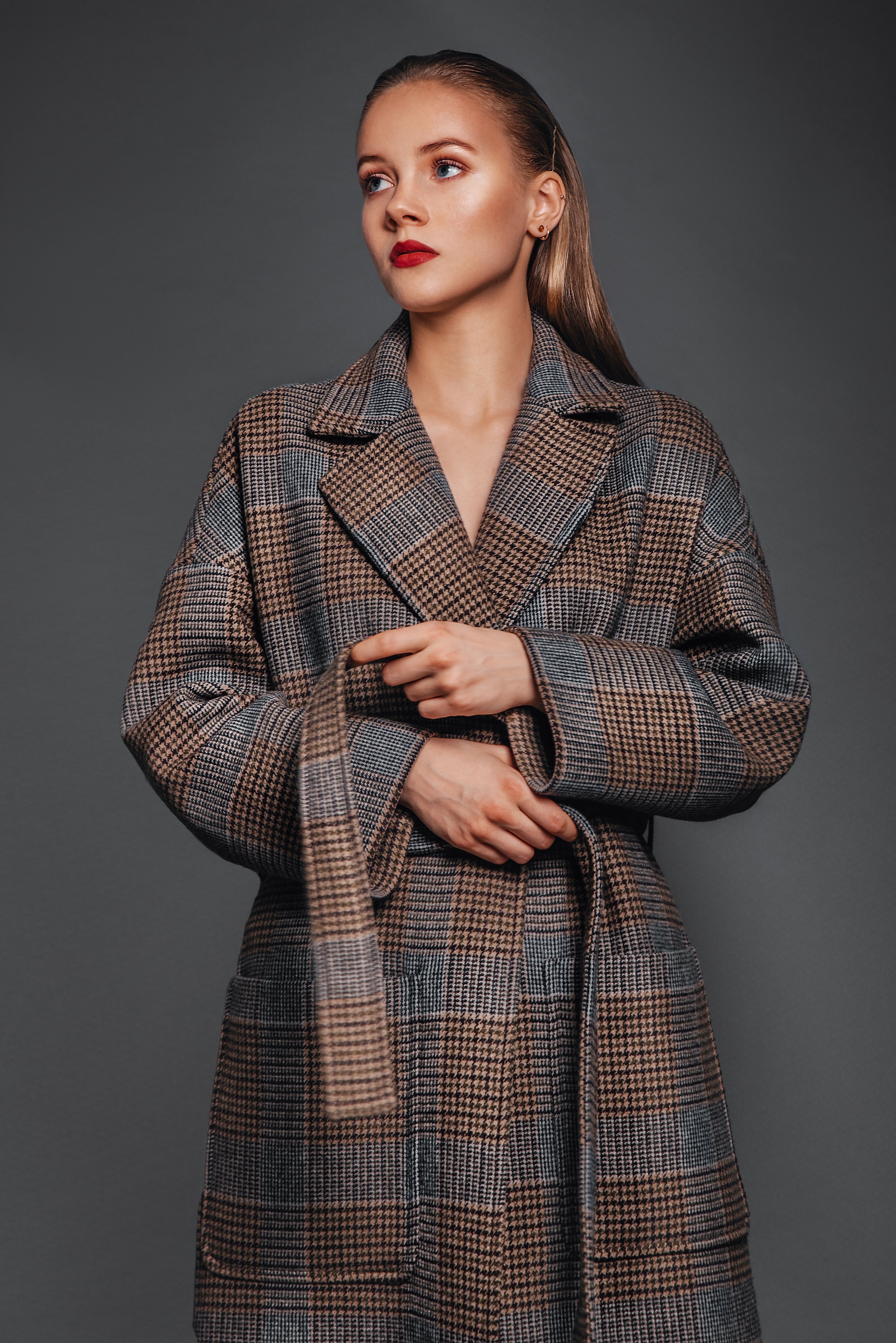 Ilgas susiaučiamas paltas